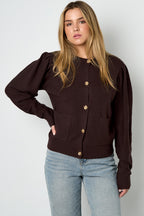 Gebreide Cardigan Casual Solide Kleur