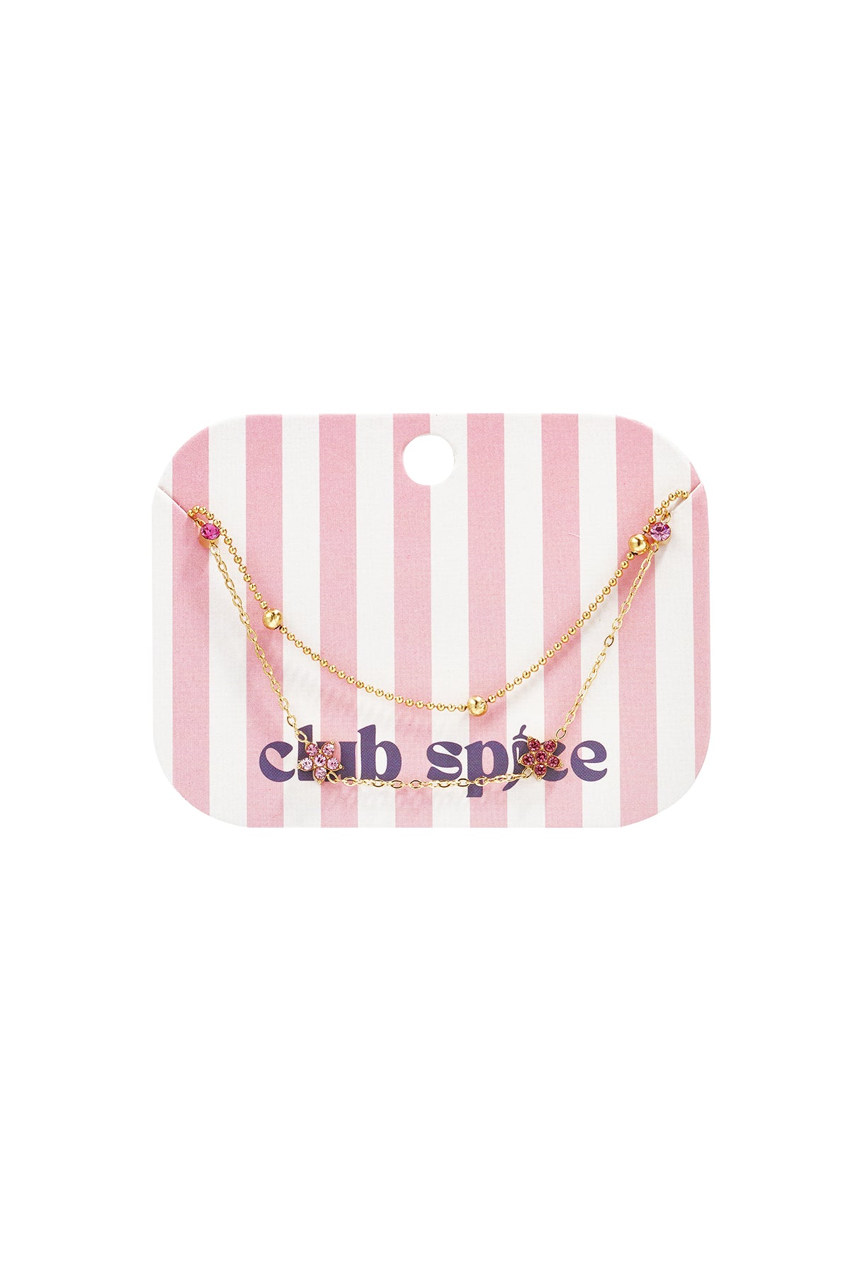 Armband Met Gekleurde Steentjes Belegde Bloemetjes