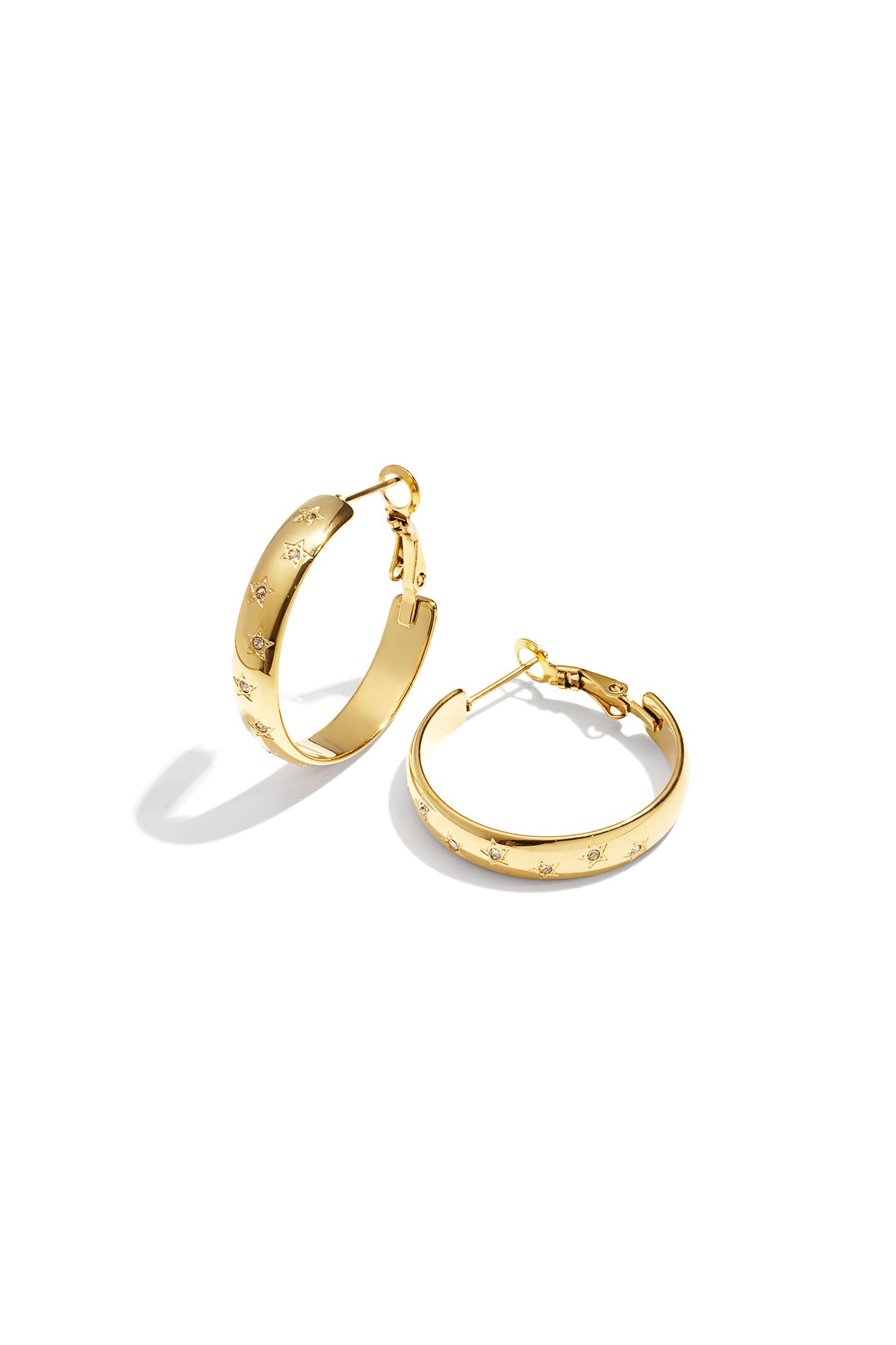 Trendy Star Hoops Oorbellen