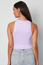 Gebreide Nylon Mouwloze Top 