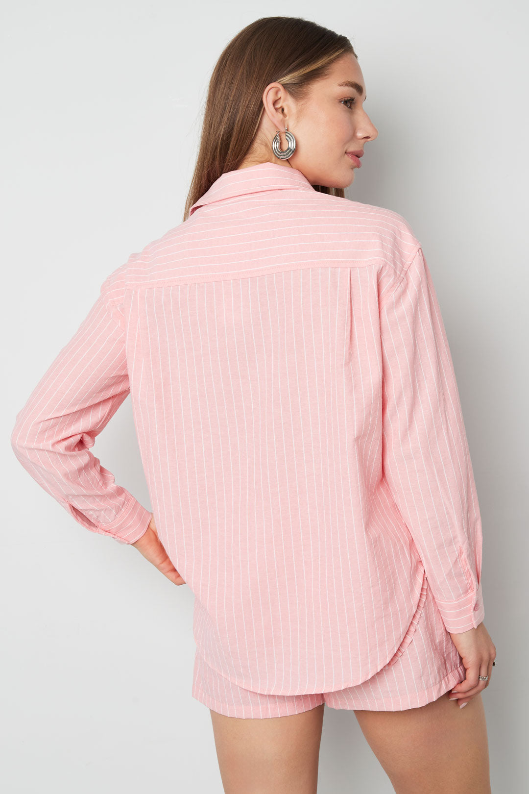 Overhemd Casual Stripes Hart Ruffle Detail