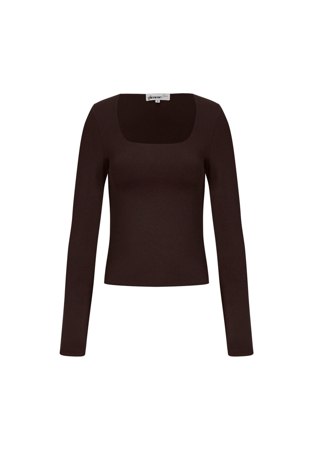 Gebreide Nylon Lange Mouw Top 