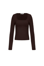 Gebreide Nylon Lange Mouw Top 