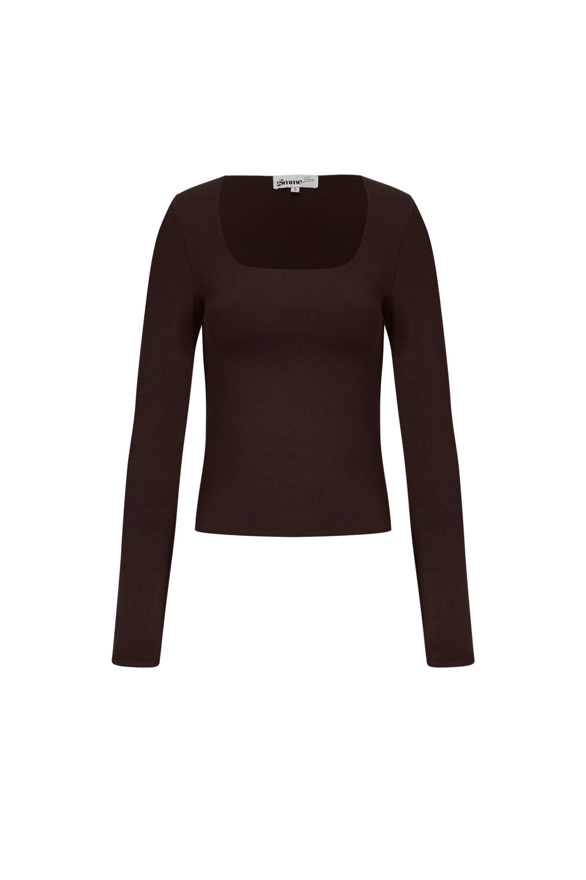 Gebreide Nylon Lange Mouw Top 