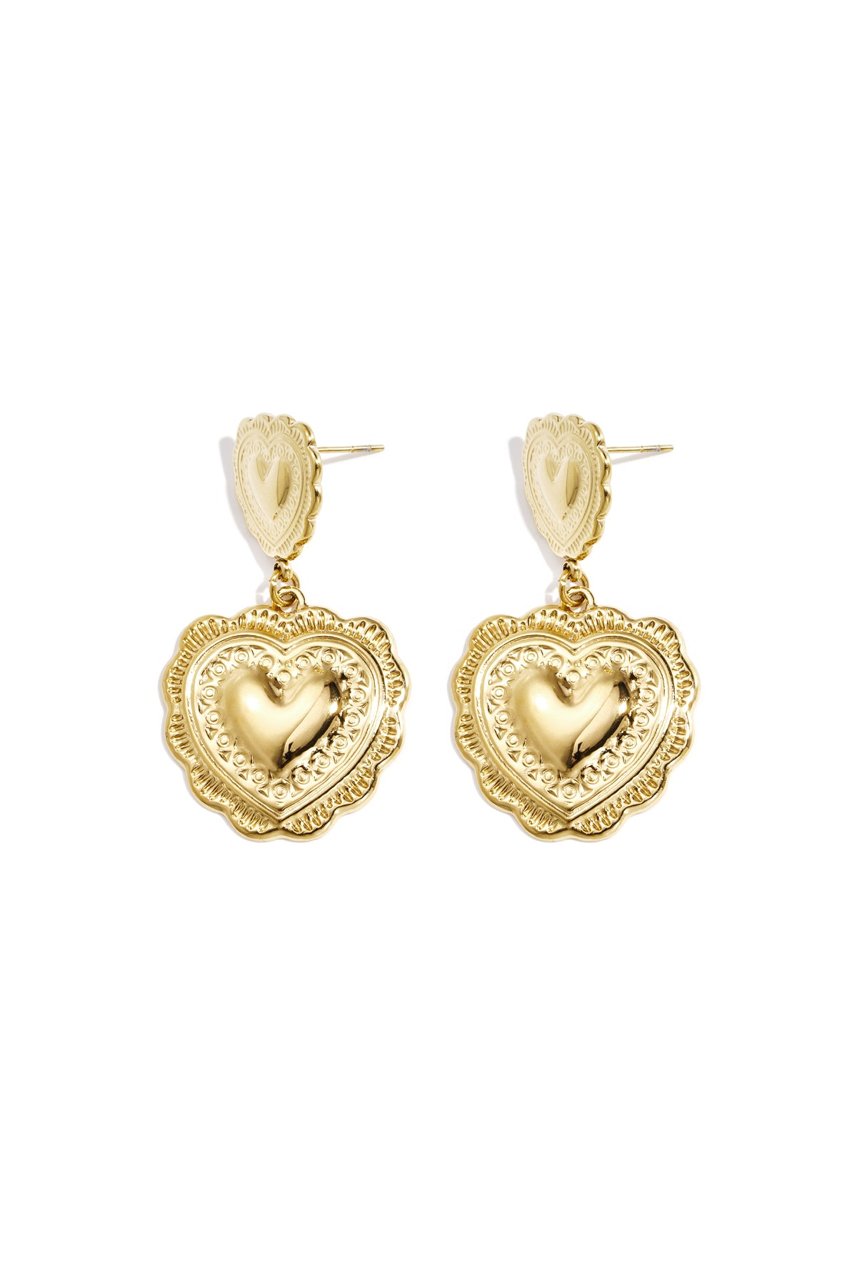 Oorbellen Met Hartvormige Hangers