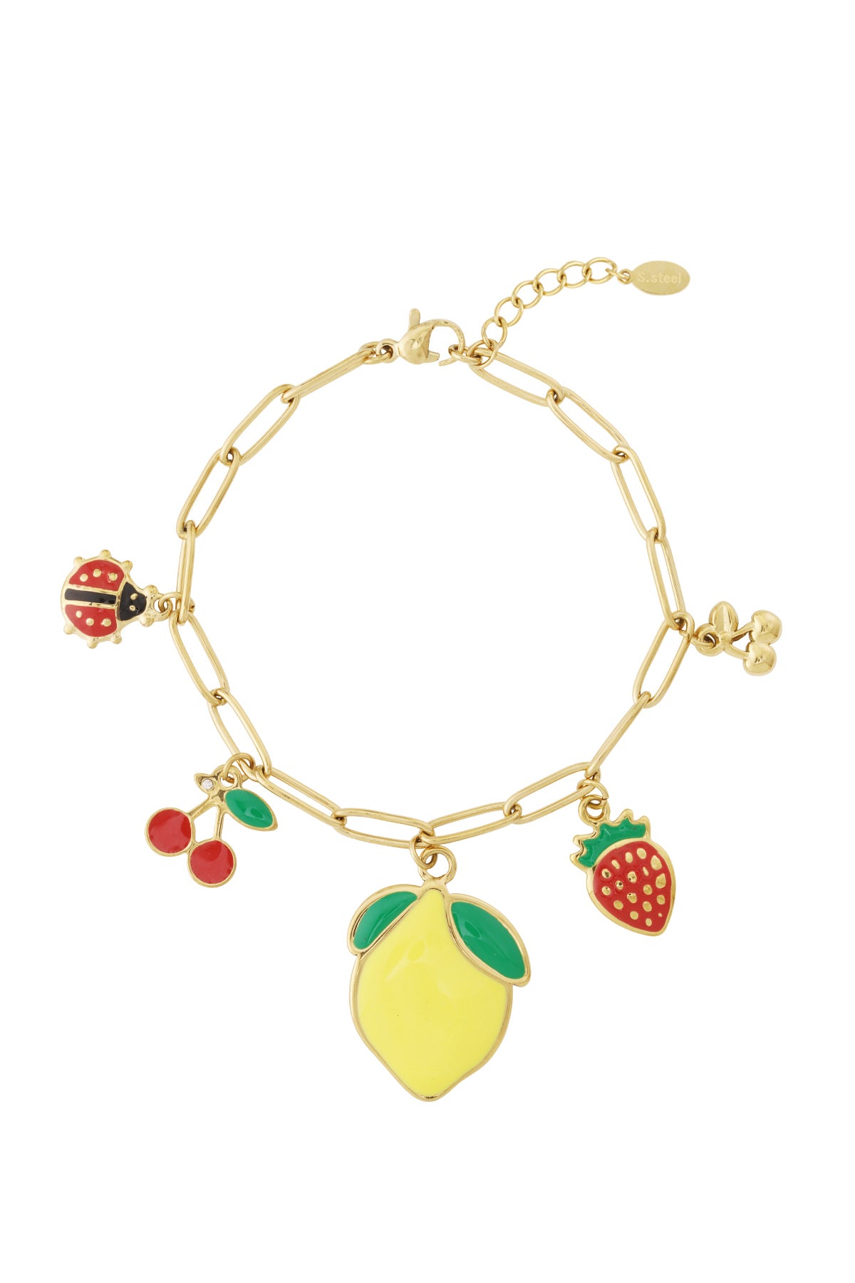 Elegante 14K Verguld Fruit Charme Armband