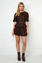 Elegante sequin weven top
