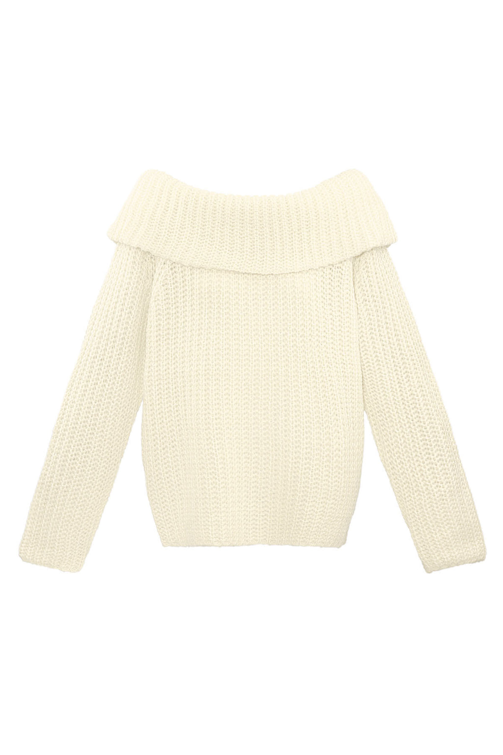 Recycled Polyester Blend Truien Off-Shoulder