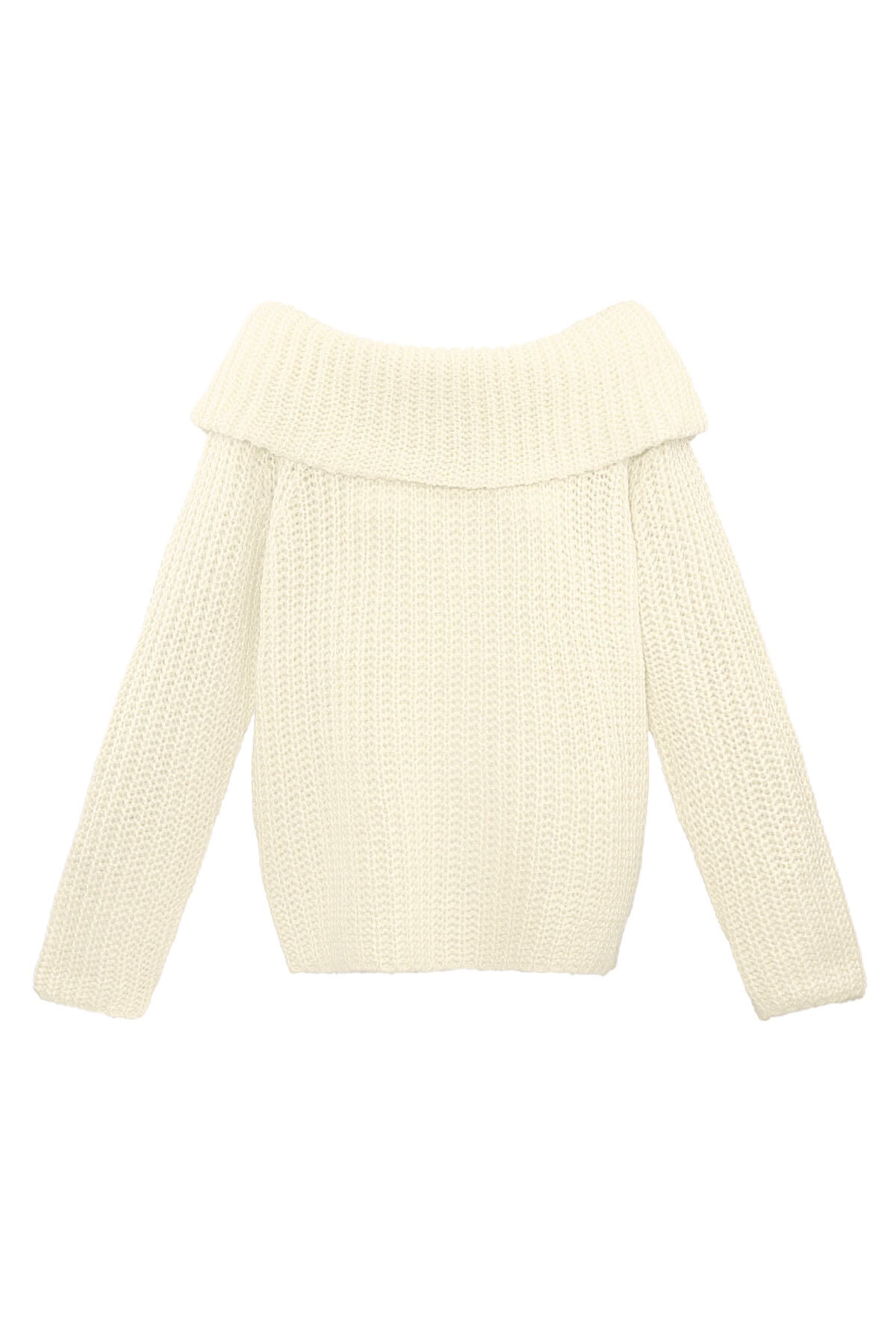 Recycled Polyester Blend Truien Off-Shoulder