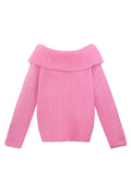 Recycled Polyester Blend Truien Off-Shoulder