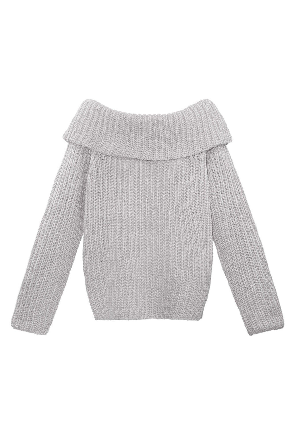 Recycled Polyester Blend Truien Off-Shoulder