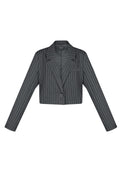 Polyester Cotton Blend Vrouwen Suit Set Conservatief Strepen