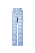 Vrouwen Rechte Broek Geometrisch Patroon