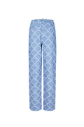 Cotton Woven Vrouwen Rechte Broek Plaid Casual