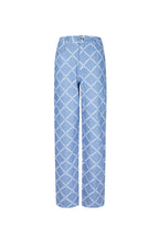 Cotton Woven Vrouwen Rechte Broek Plaid Casual