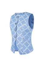 Mouwloze Top Gespeld Geometrisch Patroon