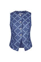 Mouwloze Top Gespeld Geometrisch Patroon