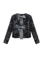 Polyester Lange Mouw Top Geknipt Met Vlinderdetail