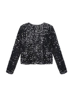 Polyester Lange Mouw Top Geknipt Met Vlinderdetail