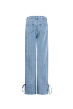 Rechte Jeans Casual Knopen Detail