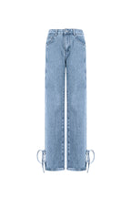 Rechte Jeans Casual Knopen Detail