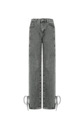 Rechte Jeans Casual Knopen Detail