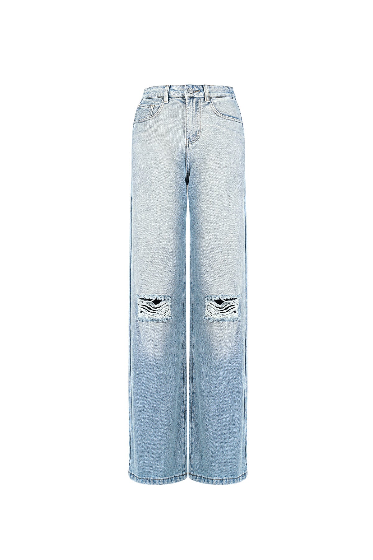 Straight Leg Jeans Ripped