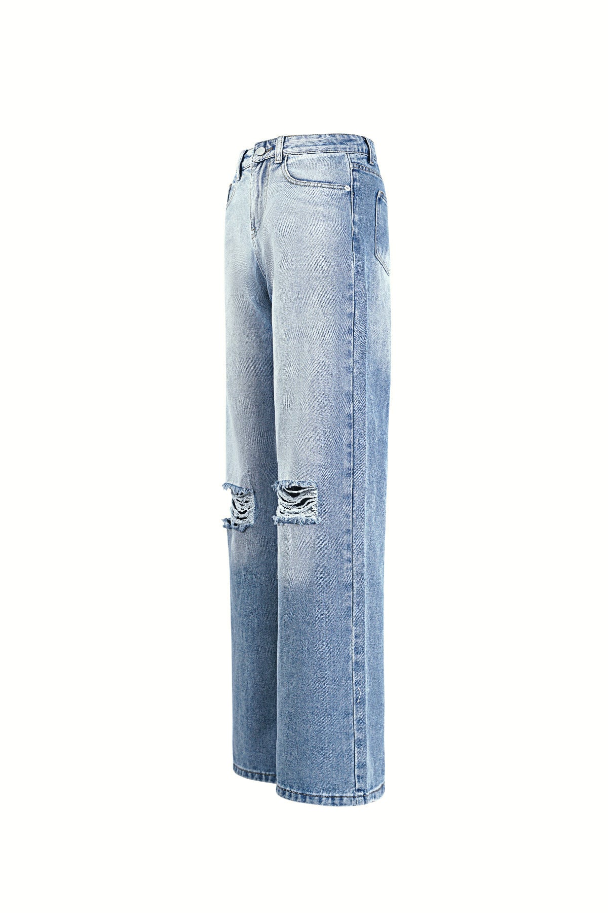Straight Leg Jeans Ripped
