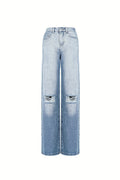 Straight Leg Jeans Ripped