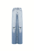 Straight Leg Jeans Ripped