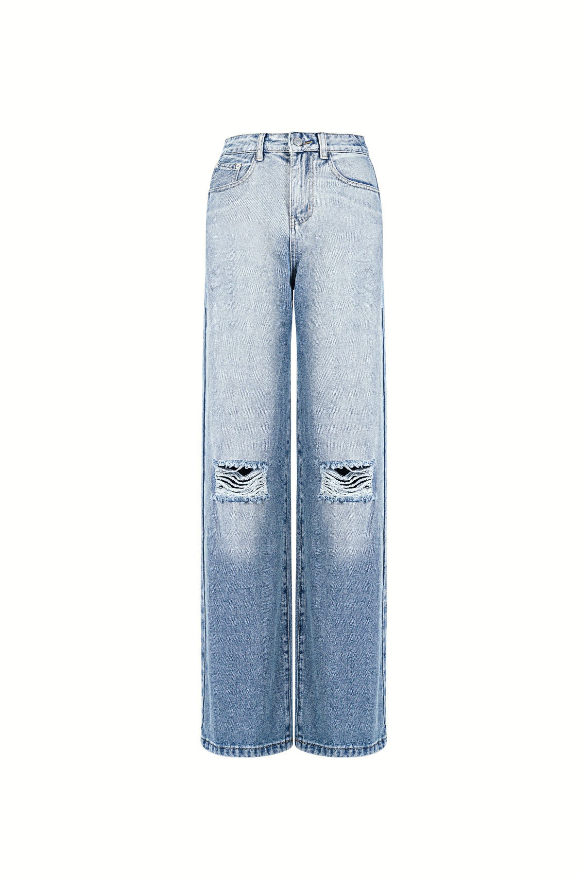 Straight Leg Jeans Ripped