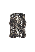 Mouwloze Top Luipaardprint Knopvoorkant