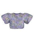 Korte Mouw Top Puff Sleeve Bloemenprint