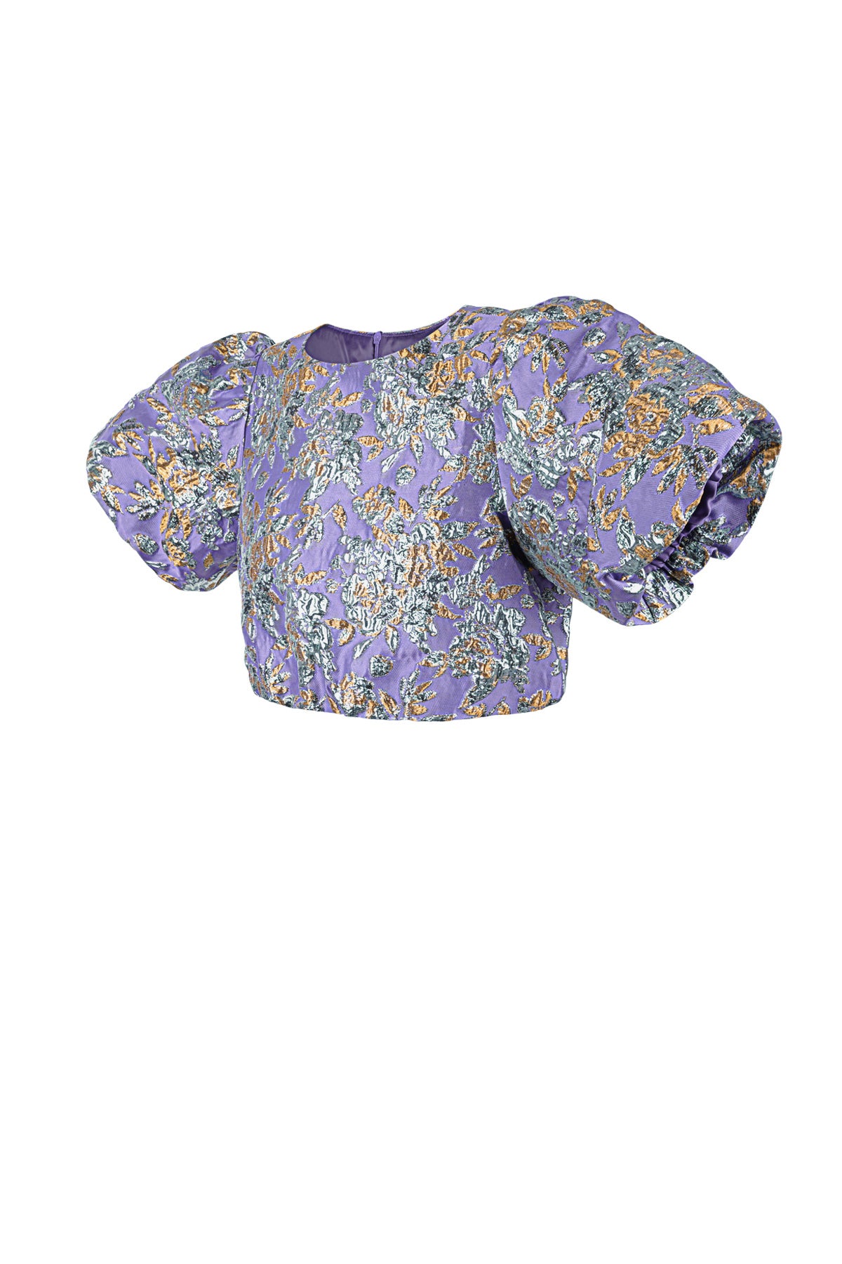 Korte Mouw Top Puff Sleeve Bloemenprint