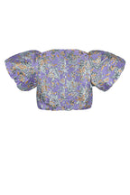 Korte Mouw Top Puff Sleeve Bloemenprint