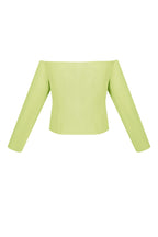 Vrouwen Off-Shoulder Lange Mouw Top Gesloten Voorkant Ontwerp