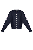 Gebreide Cardigan Vrouwen Kort Model Sterrenpatroon
