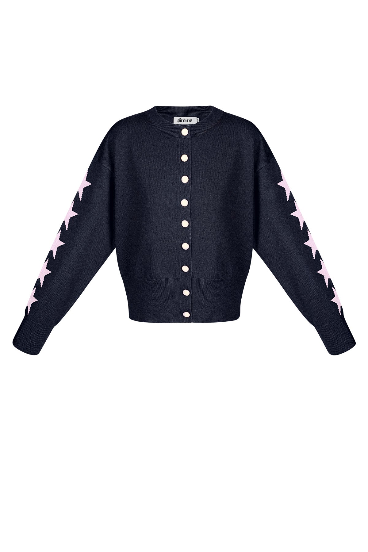 Gebreide Cardigan Vrouwen Kort Model Sterrenpatroon