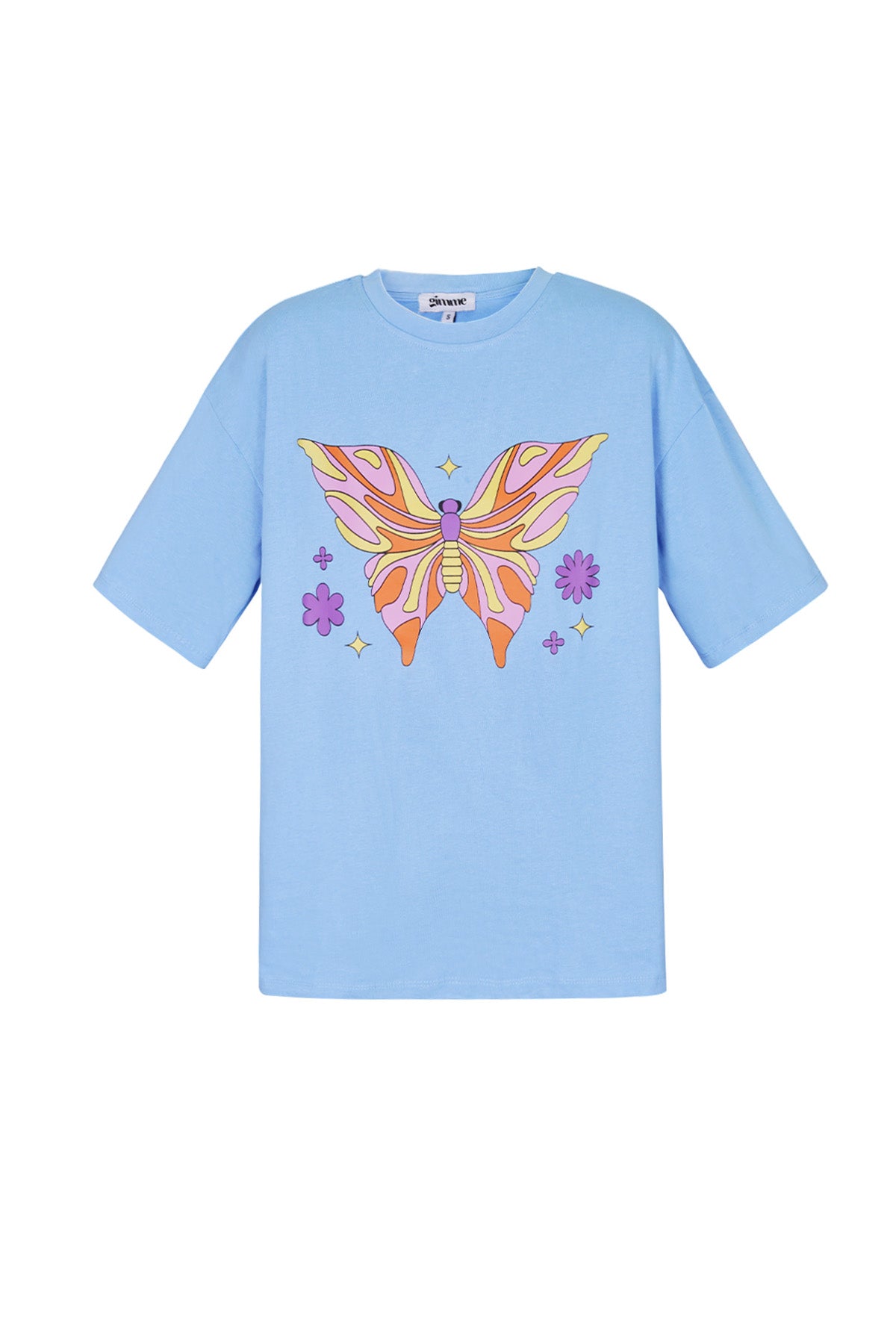 T-shirt Oversized Vlinder Print