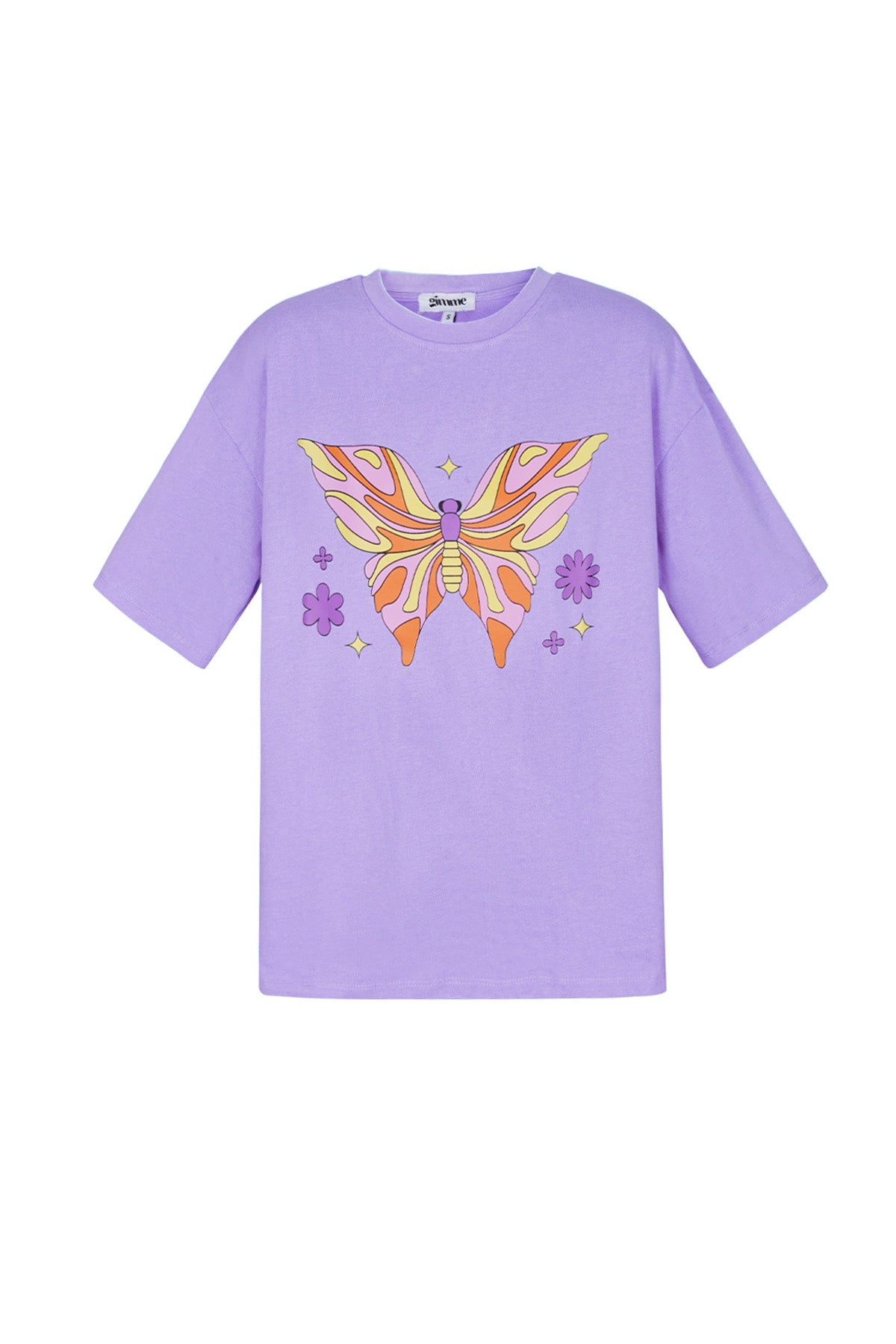 T-shirt Oversized Vlinder Print