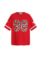 T-shirt Oversized Luipaardprint Nummer 98