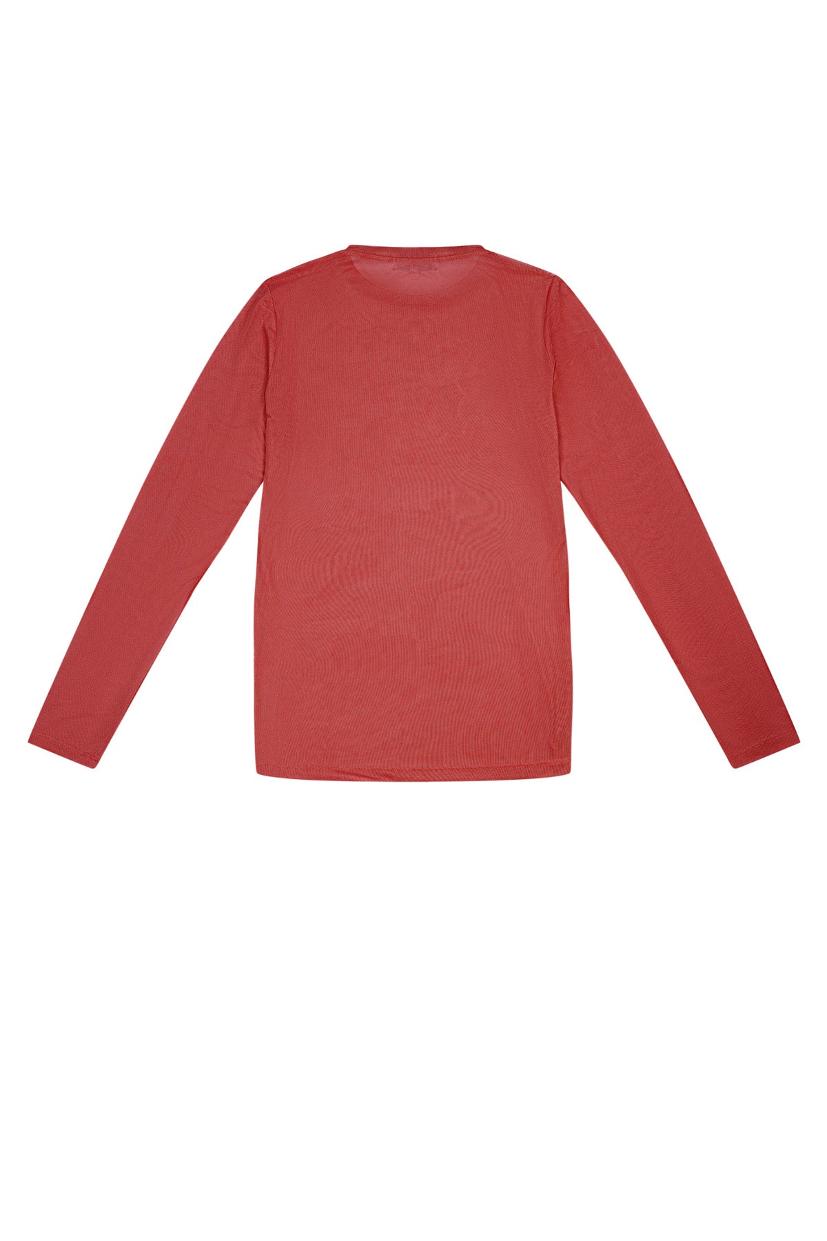 Lange Mouw Top Doorzichtig Mesh Sportief