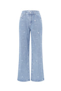Rechte Jeans Hart Borduurwerk Casual