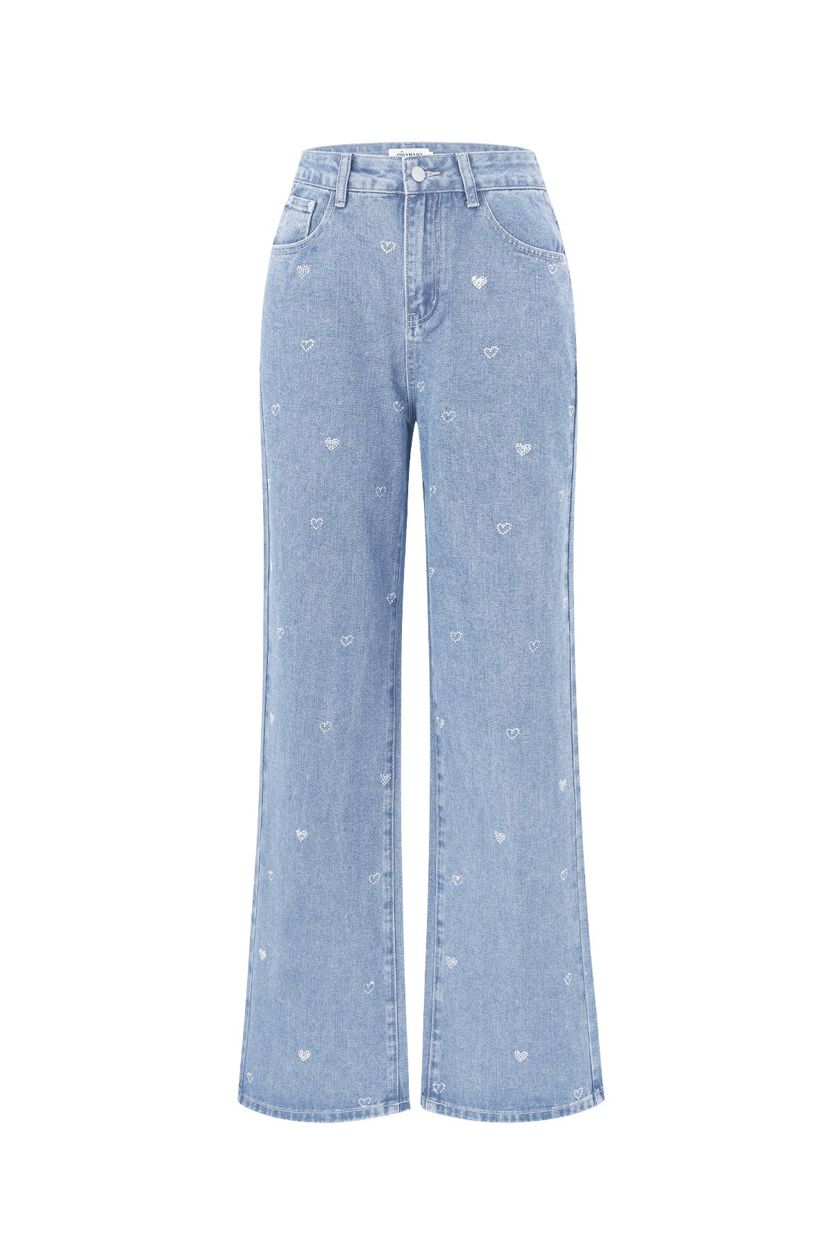 Rechte Jeans Hart Borduurwerk Casual