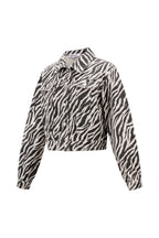 Cotton Denim Vrouwen Jas Street Elegant Specialty Dierenprint
