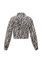 Cotton Denim Vrouwen Jas Street Elegant Specialty Dierenprint