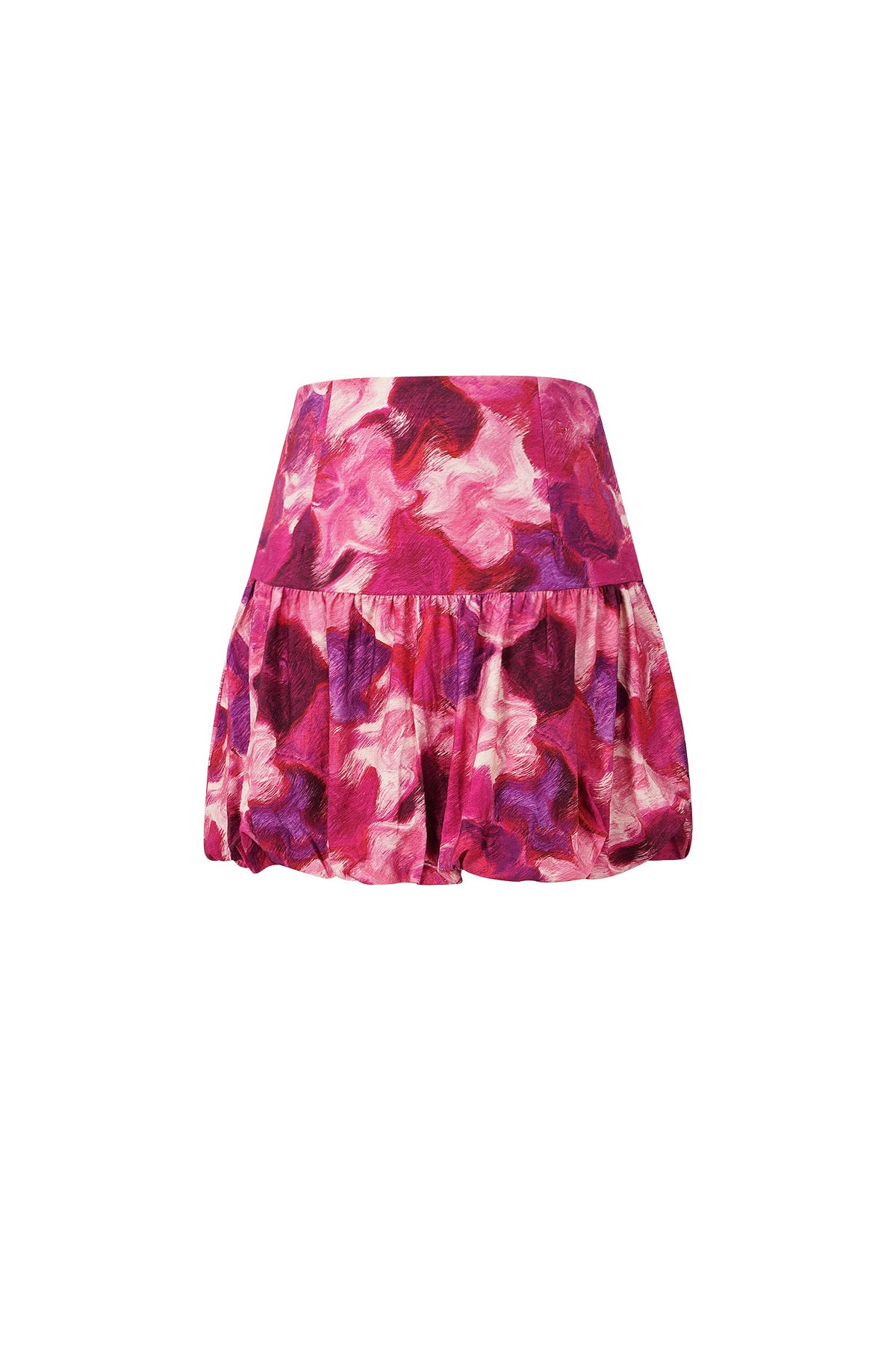 Minirok met Plooien Ontwerp Fuchsia