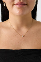 Elegante Elips Rijnsteen Hanger Ketting