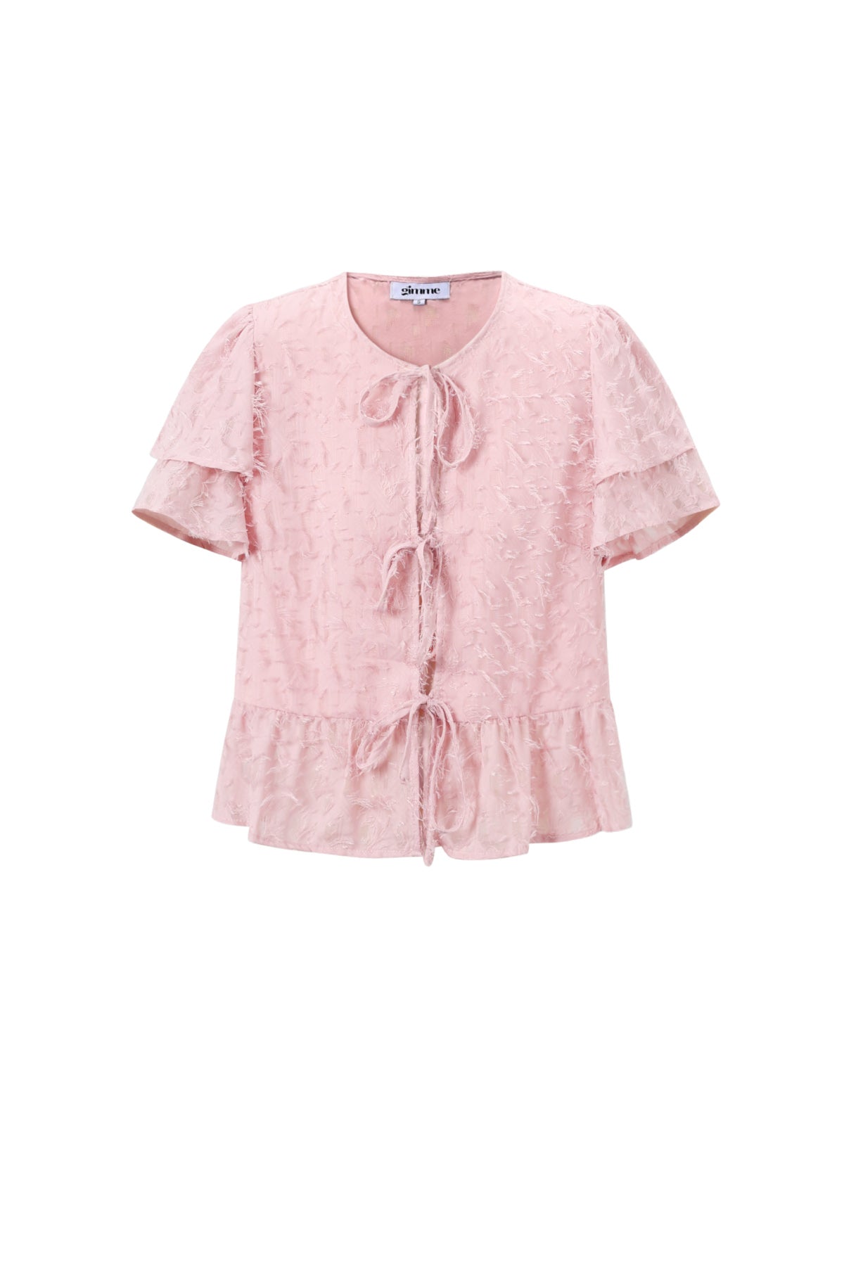 Korte Mouwen Tops Elegante Sluiting Solide Kleur