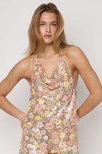 Bloeiende Bloemen Top Met Pailletten